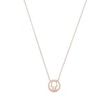 AMOR Rose Gold Coloured Sterling Silver Cubic Zirconia Hand Pendant Necklace