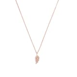 AMOR Rose Gold Coloured Sterling Silver Cubic Zirconia Wing Pendant Necklace