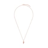 AMOR Rose Gold Coloured Sterling Silver Cubic Zirconia Wing Pendant Necklace