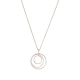 AMOR Rose Gold Coloured Sterling Silver Loop Design Pendant Necklace