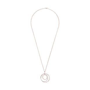 AMOR Rose Gold Coloured Sterling Silver Loop Design Pendant Necklace