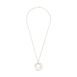 AMOR Rose Gold Coloured Sterling Silver Loop Design Pendant Necklace