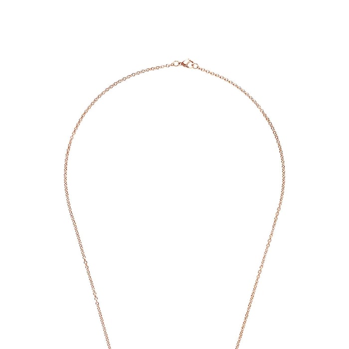 AMOR Rose Gold Coloured Sterling Silver Loop Design Pendant Necklace