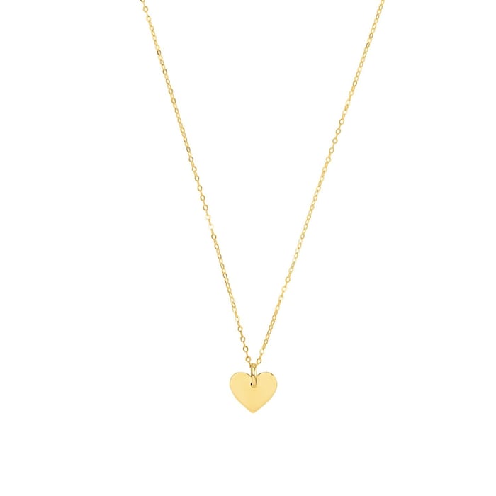 AMOR 9ct Yellow Gold Heart Pendant Necklace