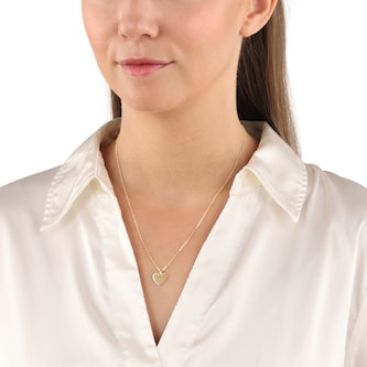 AMOR 9ct Yellow Gold Heart Pendant Necklace AMOR 9ct Yellow Gold Heart Pendant Necklace