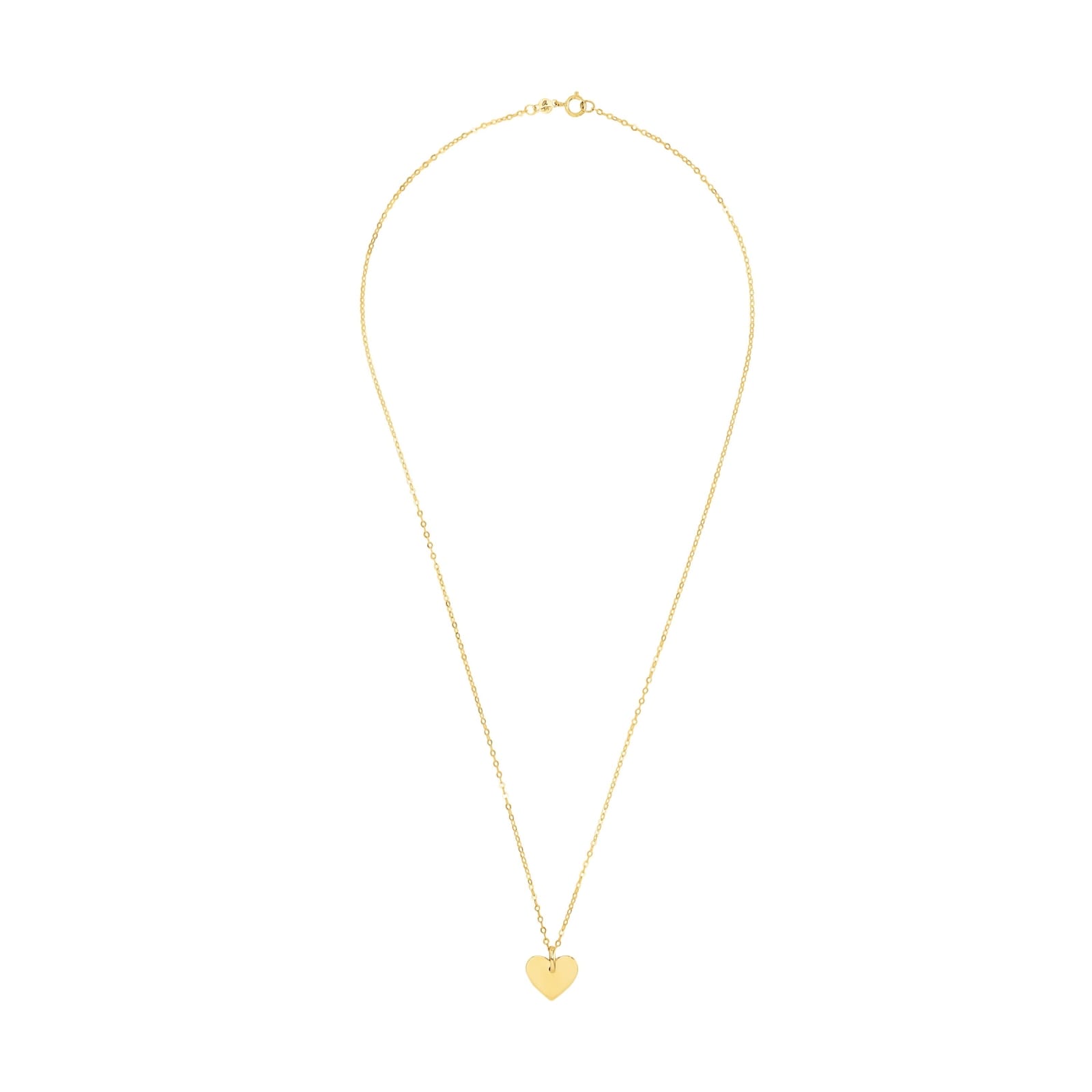 AMOR 9ct Yellow Gold Heart Pendant Necklace