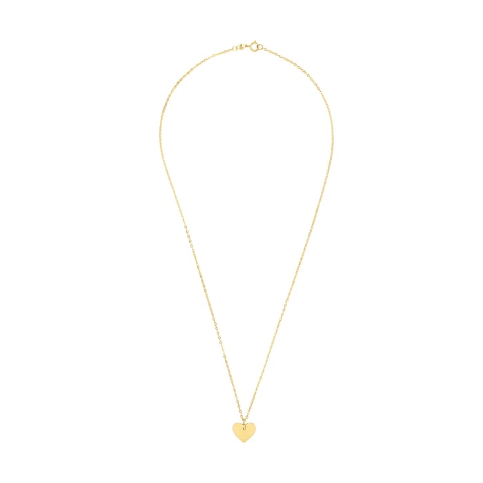 AMOR 9ct Yellow Gold Heart Pendant Necklace