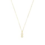 AMOR 9ct Yellow Gold Cubic Zirconia Infinity Loop Pendant Necklace