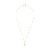 AMOR 9ct Yellow Gold Cubic Zirconia Infinity Loop Pendant Necklace