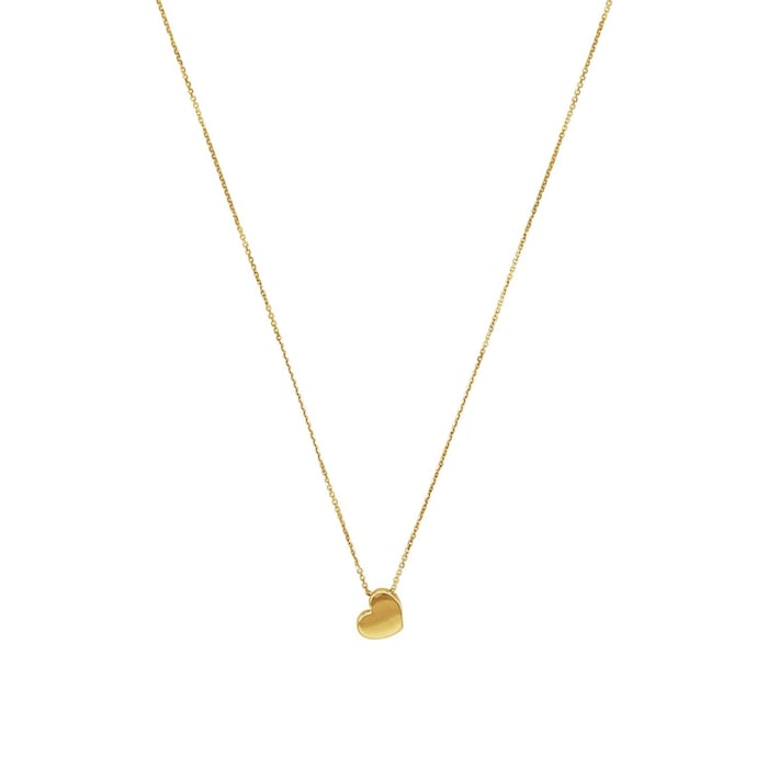 AMOR 9ct Yellow Gold Heart Pendant Necklace