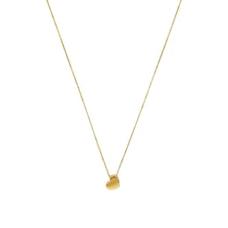 AMOR 9ct Yellow Gold Heart Pendant Necklace