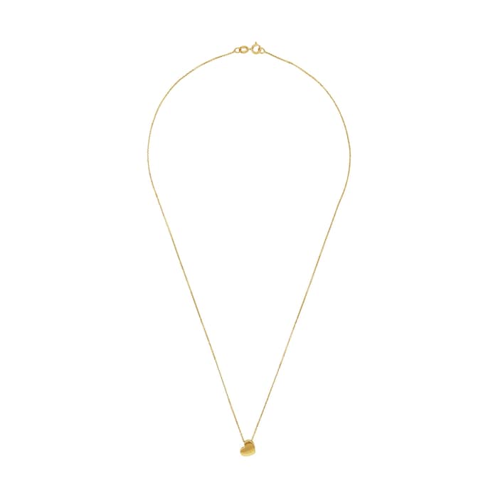 AMOR 9ct Yellow Gold Heart Pendant Necklace