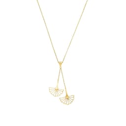 37970270 - 9ct Yellow Gold Leaf Design Pendant Necklace