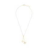 AMOR 9ct Yellow Gold Leaf Design Pendant Necklace