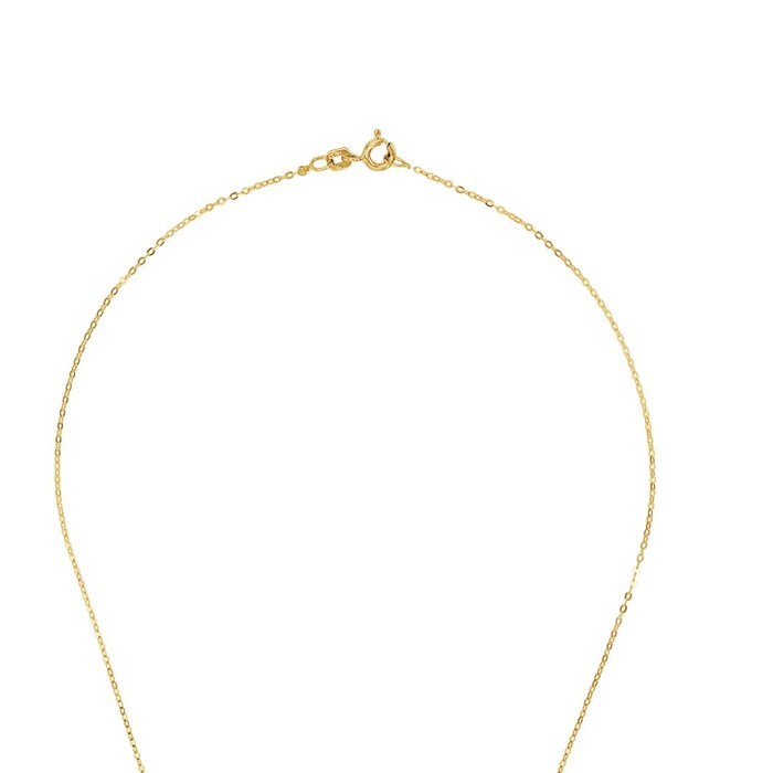 AMOR 9ct Yellow Gold Petal Pendant Necklace