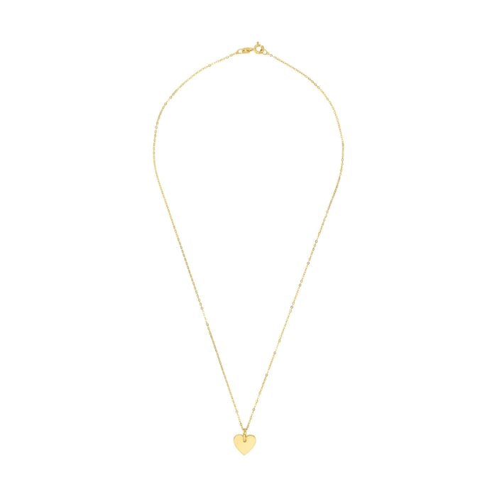 AMOR 9ct Yellow Gold Heart Pendant Necklace