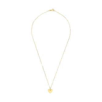 AMOR 9ct Yellow Gold Heart Pendant Necklace