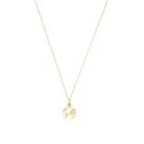 AMOR 9ct Yellow Gold World Map Pendant Necklace