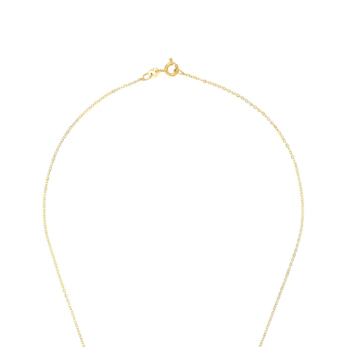 AMOR 9ct Yellow Gold World Map Pendant Necklace