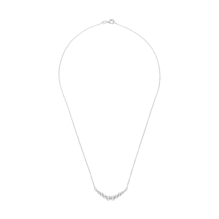 AMOR Silver Graduating Ball Necklace