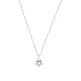 AMOR Silver Cubic Zirconia Star Pendant Necklace