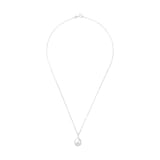 AMOR Silver Cubic Zirconia Pear Cut Pendant Necklace