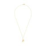 AMOR 9ct Yellow Gold Cubic Zirconia Dragonfly Pendant Necklace