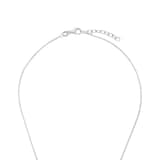 AMOR Silver Cubic Zirconia Custer Round Pendant Necklace