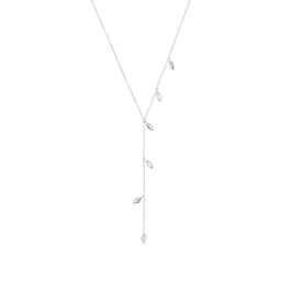 37970288 - Silver Cubic Zirconia Drop Necklace