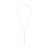 AMOR Silver Cubic Zirconia Drop Necklace