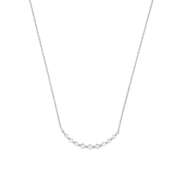 37970289 - Silver Cubic Zirconia Round Bar Necklace