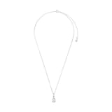 AMOR Silver Cubic Zirconia Pear Cut Pendant Necklace