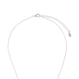 AMOR Silver Oval Cut Blue Stone Pendant Necklace