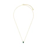 AMOR Silver Green Stone Pendant Necklace