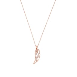37970296 - Silver Cubic Zirconia Wing Pendant Necklace