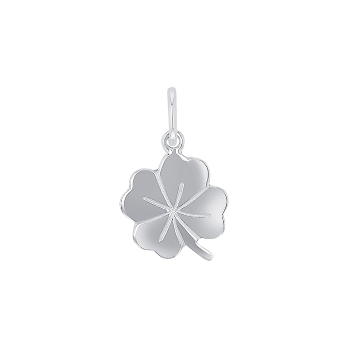 AMOR 9ct White Gold Clover Pendant