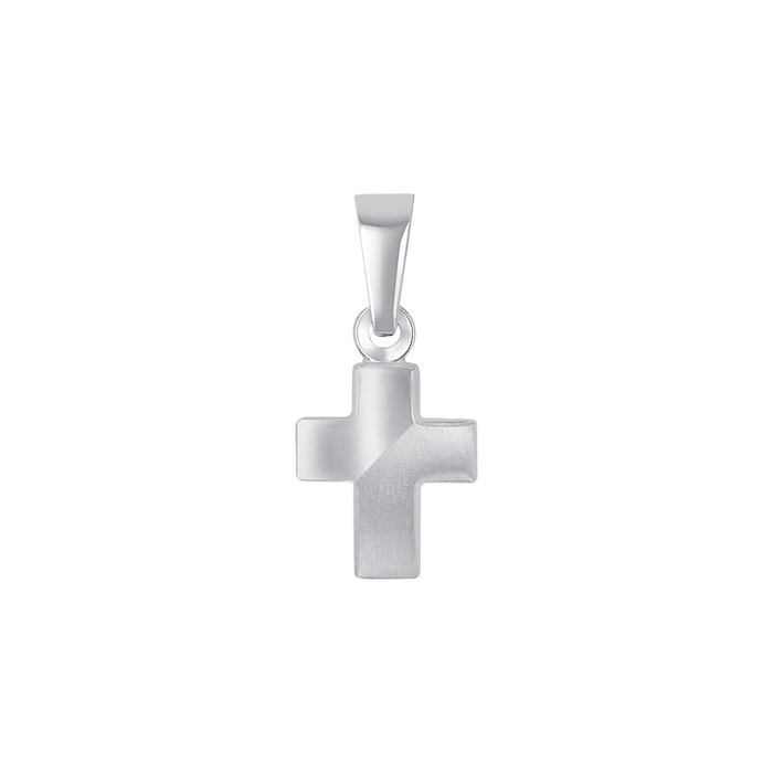 AMOR 9ct White Gold Cross Pendant