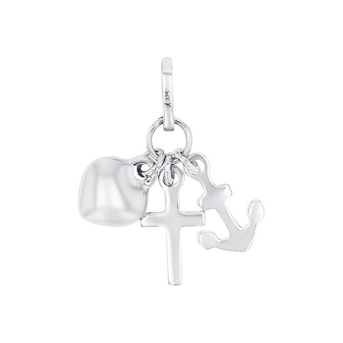 AMOR 9ct White Gold Charms Pendant