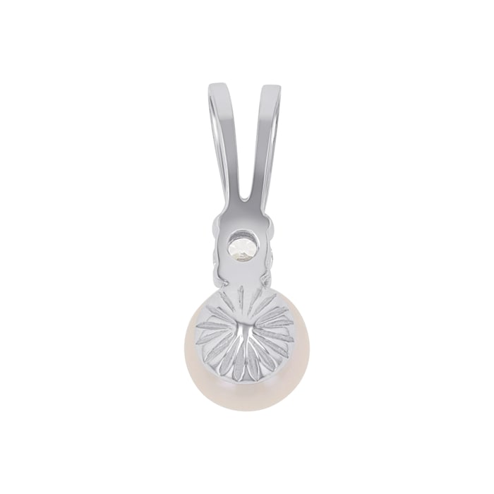 AMOR 9ct White Gold Cubic Zirconia Pendant