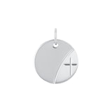 AMOR 9ct White Gold Circle Disc Pendant