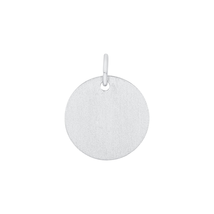 AMOR 9ct White Gold Circle Disc Pendant