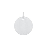 AMOR 9ct White Gold Circle Disc Pendant