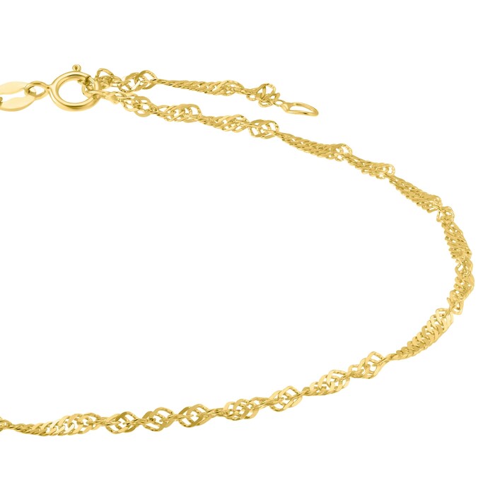 AMOR 9ct Yellow Gold Singapore Chain Anklet