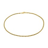 AMOR 9ct Yellow Gold Cord Chain Anklet