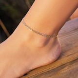 AMOR 9ct Yellow Gold Fantasy Chain Anklet