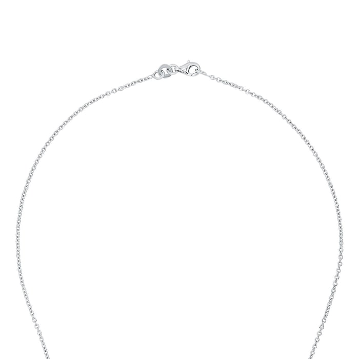 AMOR Silver Cubic Zirconia Infinity Loop Pendant Necklace