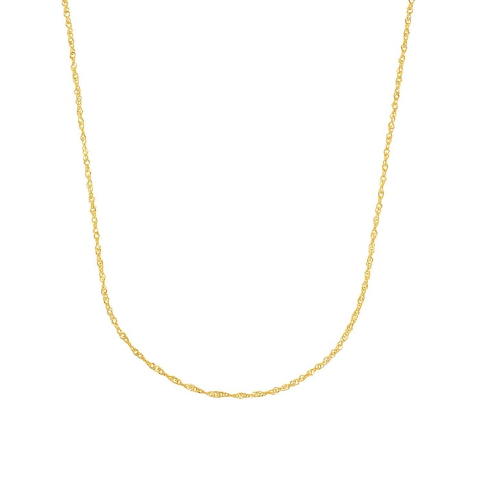 AMOR 9ct Yellow Gold Singapore Chain Necklace