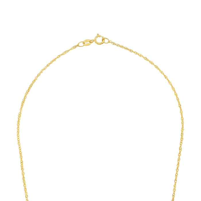 AMOR 9ct Yellow Gold Singapore Chain Necklace