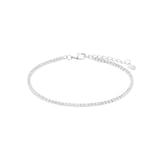 AMOR Silver Cubic Zirconia Tennis Bracelet