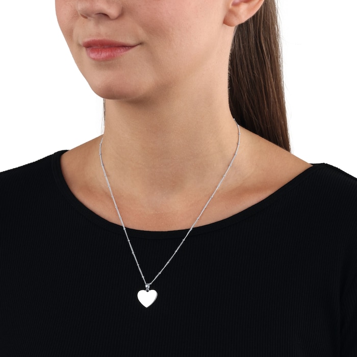 AMOR Silver Heart Pendant Necklace